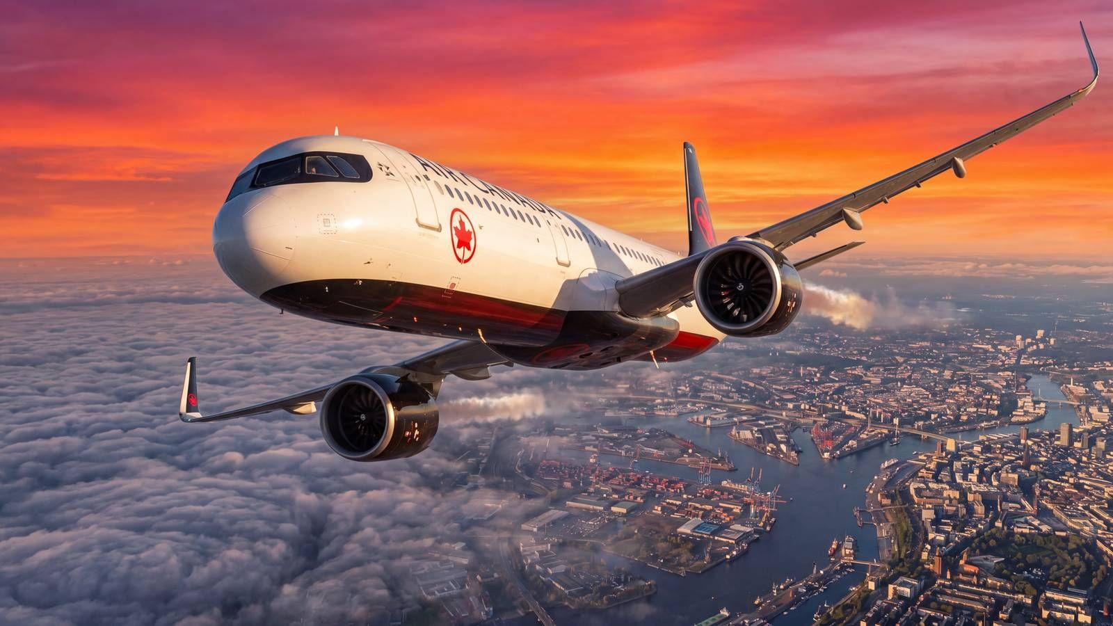 Air Canada Airbus A321XLR in flight